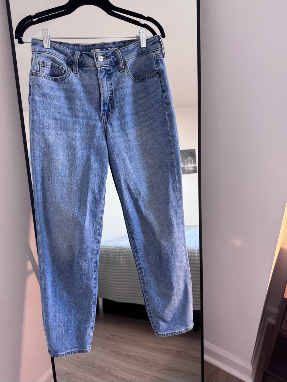 Old Navy Women's Straight Leg Jeans - Light Blue